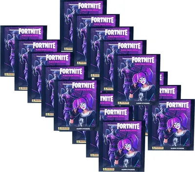 Image de Fortnite 2 - Cadre noir - Autocollants à collectionner - 20 sachets