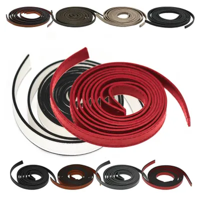 Produktbild von 1 Paar Taschengriffe Rohlinge Kunstlederband Kunstleder Taschenhenkel Trageriemen, Größe:15 mm x 1.2 m x 2.5 mm, Farbe:braun