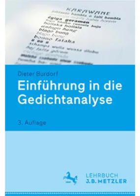 Produktbild von Einführung in die Gedichtanalyse