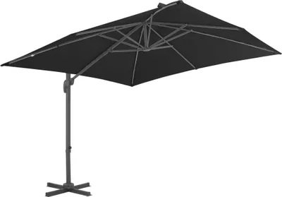 Produktbild von vidaXL Ampelschirm mit Aluminium-Mast 3x3 cm Schwarz