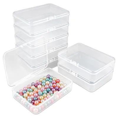 8 kleine Aufbewahrungsboxen, 10,5×7,5×2,5 cm, transparent