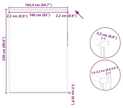 Productafbeelding van vidaXL Verduisteringsgordijn, 164,4 x 230 cm, stofbreedte 160 cm, beige