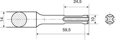 Zdjęcie produktu dla Rennsteig Werkzeuge 212 14000 Flat chisel 20 mm Total length 140 mm SDS-Plus 1 pc(s)