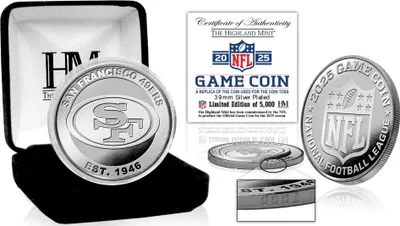 Produktbild von San Francisco 49ers 2025 Game Coin (39mm) Münze, silber