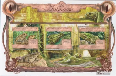 Produktbild von Briefmarken Guinea 2013 Mi 9805-9807 Kleinbogen (kompl. Ausgabe) postfrisch Frösche