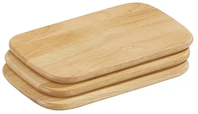 Frühstücksbrettchen-Set, 3er, Holz, 22x15 cm, nachhaltig