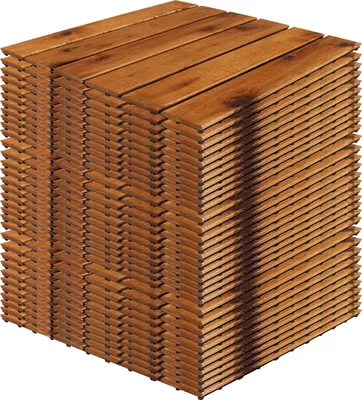 Produktbild von 11/33 Stk 1/3m² Holzfliese Akazienholz 30x30cm Fliese Stecksystem