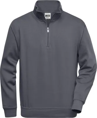 Produktbild von Sweatshirt mit Stehkragen und Reißverschluss carbon, Gr. L