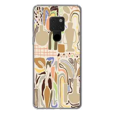 Produktbild von MuchoWow® Handyhülle Schutzhülle Hülle für Huawei P40 Lite Blume - Abstrakt - Vase - Blumentopf Silikon Softcase Handy Hülle - Handy