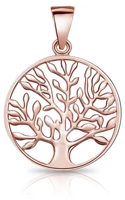 Produktbild von Hängeaufhänger aus 925er Sterlingsilber mit Roségoldbeschichtung, Motiv: Lebensbaum