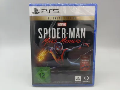 A product shot of the "Marvel's Spider-Man: Miles Morales (Ultimate Edition)" PS5 game case.