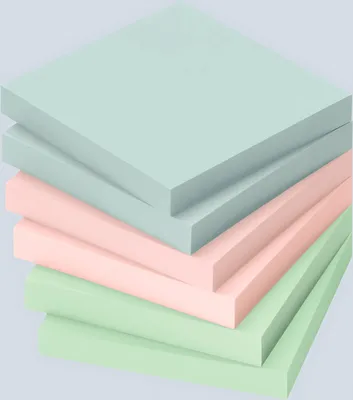 Produktbild von Haftnotiz, 75 x 75mm, 100 Blatt, Pastellgrün, Pastellblau