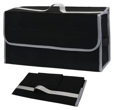 Zdjęcie produktu dla Organizer do bagażnika, filcowy, składany, z wkładką, 50x15x24 cm, czarny