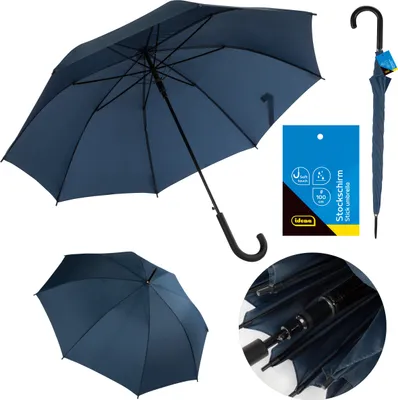 Produktbild von Stockschirm "Soft-Touch-Designgriff" / Regenschirm / Ø100x88cm / Farbe: blau