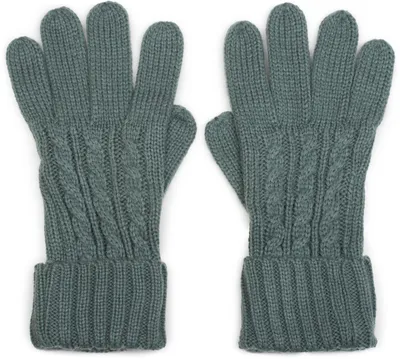 Produktbild von styleBREAKER Damen Handschuhe mit Zopfmuster und doppeltem Bund, warme Strickhandschuhe, Fingerhandschuhe 09010009