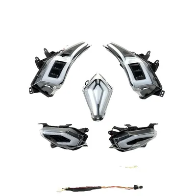 Obrázek produktu pro Motocyklové LED blinkry, přední a zadní brzdové světlo, příslušenství TMAX530, ČIRÁ SADA
