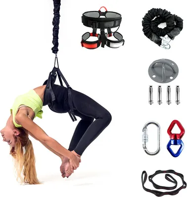 Produktbild von 100 kg schweres Yoga-Bungee-Kabel, Widerstandsgurt-Kit, Schwerkraft-Trainingswerkzeug für Trapez-Yoga-Training