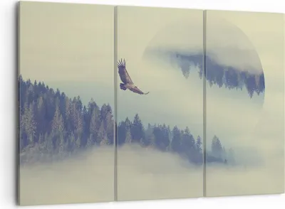 Produktbild von Bild auf Leinwand - Leinwandbild - Vogel Natur Wald - 105x70cm - Wand Bild - Wanddeko - Wandbilder - Leinwanddruck - Bilder - Kunstdruck - Wanddekoration - Leinwand bilder - Wandkunst - CE105x70-3853