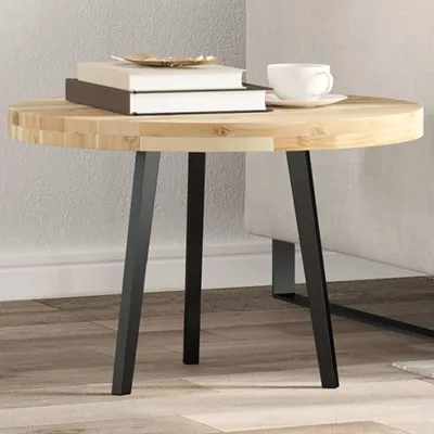 Zdjęcie produktu dla Stół z solidnym blatem z drewna akacji, średnica 60 cm