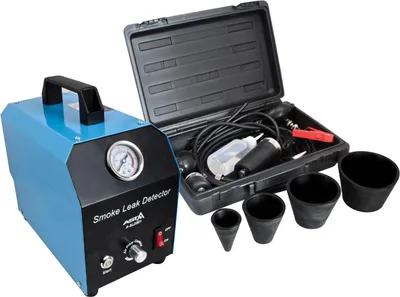 Immagine prodotto di Macchina fumogena EVAP automotive pompa d'aria incorporata, generatore di fumo per individuazione perdite circuiti auto, test rilevamento per tutte le auto dc 12v, moto, camion leggeri, barche, atv, motoslitte ecc, con accessori