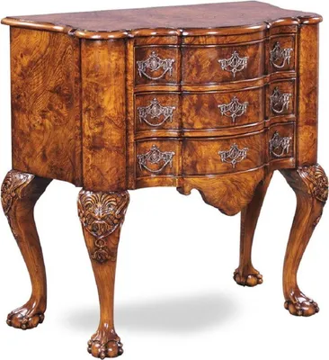 Produktbild von Casa Padrino Luxus Barock Nachtkommode Braun - Massivholz Kommode - Handgefertigter Nachttisch mit 3 Schubladen - Barock Schlafzimmer Möbel