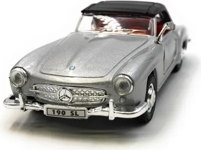 Produktbild von Onwomania Modellauto Mercedes Benz 190 SL Oldtimer Silber Auto Mst. 1:34-39