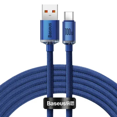 Obrázek produktu pro Baseus Crystal Shine USB-A - USB-C kabel, 100W, 2m - modr