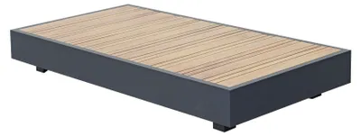 Produktbild von Lounge-Tisch Fosega | 142 x 70 cm | Mattschwarz / Holz | Aluminium