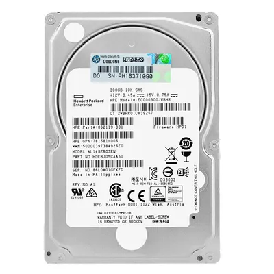 Produktbild von HP 300GB 6G SAS SFF, Serial Attached SCSI (SAS), 300 GB, 6,35 cm (2.5"), 6 Gbit/Sek