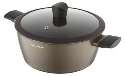 Obrázek produktu pro Hliníkový hrnec CAVA, průměr 20 cm, objem 2,1 litru, vhodný pro všechny typy sporáků (včetně indukce)