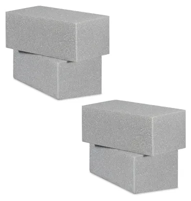 Obrázok produktu pre 12 ks penových blokov na sušené kvety, penové bloky, penové bloky na aranžmány zo sušených kvetov, VxŠxH: 8 x 22,5 x 10,5 cm, sivé