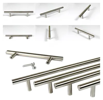 Produktbild von Möbelgriff aus Edelstahl mit 96mm Bohrlochabstand