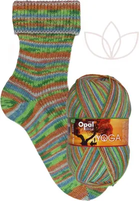 Produktbild von Opal Yoga 4-fach Sockenwolle, 75% Schurwolle Superwash, 25% Polyamid, 100g Knäuel, 425m Lauflänge, für Socken und Accessoires 11665 Zuneigung
