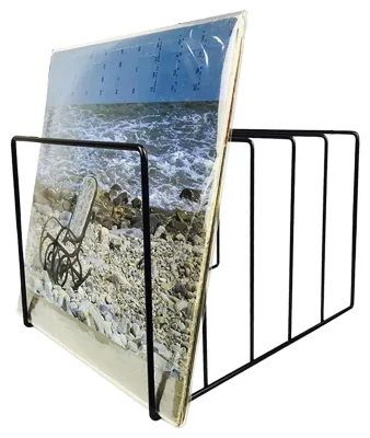 Image de Support de rangement pour disques vinyles en fer noir