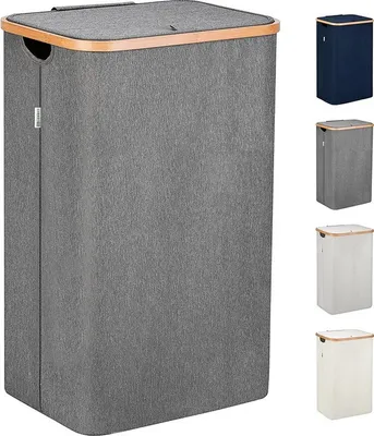 Immagine prodotto di Cesto per biancheria Lonbet con coperchio e manici, grande, 100 litri