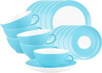 Produktbild von Seltmann Weiden Liberty Pure Colors Teeservice 18-teilig - Lagoon Blue