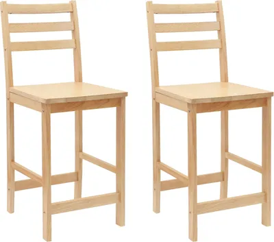 Zdjęcie produktu dla vidaXL Krzesła do jadalni 2 szt. Naturalne 40 x 47,5 x 99,5 cm