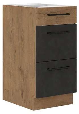 Produktbild von Vigo Unterschrank 40 cm Eiche Lancelot Matera Grau Küchenzeile Soft-Close Küche