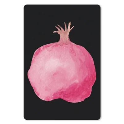 Produktbild von MuchoWow® Mauspad Mousepad Granatapfel - Aquarell - Schwarz 40x60 cm - Mousepads - Maus Mat - Pad - Mausunterlage - Schreibtisch Accesoire
