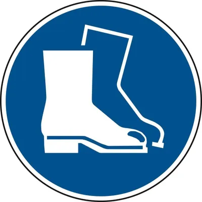 Produktbild von Schild PVC Fußschutz benutzen nach ISO 7010 ISO-M008 200mm