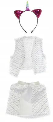Produktbild von Midex Mädchen Einhorn Kostüm Weiß Karneval