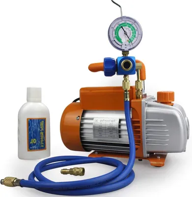 Immagine prodotto di Kit pompa del vuoto – Condizionamento – Set di manometri – Utensili per impianti HVAC – Basso livello di rumore – Motore da 180W – 85 L/min
