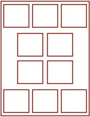 Produktbild von Lindner 2609E Velourseinlage dunkelrot 2609E (69x62 mm)