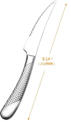Productafbeelding van Ibenzoa® professionele keukenmes set, gemaakt van roestvrij staal met een hoog koolstofgehalte, gehamerde messen, ergonomische handgrepen – meerdelig, geschikt voor fruit, groenten, vlees en vis