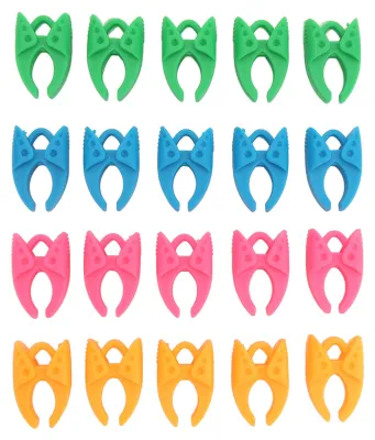 Immagine prodotto di 20 pezzi di fermagli per bobine a 4 colori, cucito, ricamo, silicone, contro la perdita di filo, clip di fissaggio per bobine