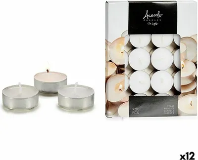Image de Lot de bougies « Acorde » blanches (12 pièces)