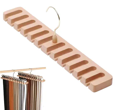 Houten riemhouder 12 Fächer 39x5,5x2 cm