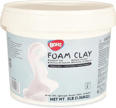 Obrázek produktu pro Modelovací hmota Foam Clay pro modeláře – modelovací hmota, která se suší na vzduchu – 1,36 kg