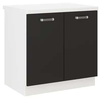 Produktbild von Küchen Unterschrank 80 cm für das Modell „Omega 240 Schwarz + Weiss“