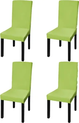 Image de Vidaxl -Sitz deckt 4 St. Stretch gerade grün ab